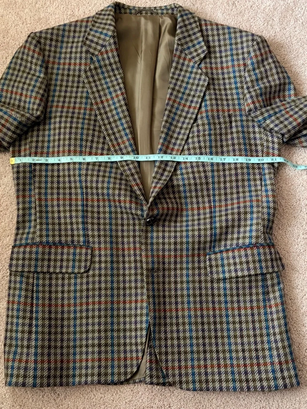 Atelier Torino Blazer 42R Wool Sport Coat Scottish Tweed Plaid Arthur Bell 2 Btn